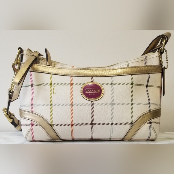 Coach Handbags - Coach Peyton Tattersall Plaid Shoulder Bag K1193-F19173